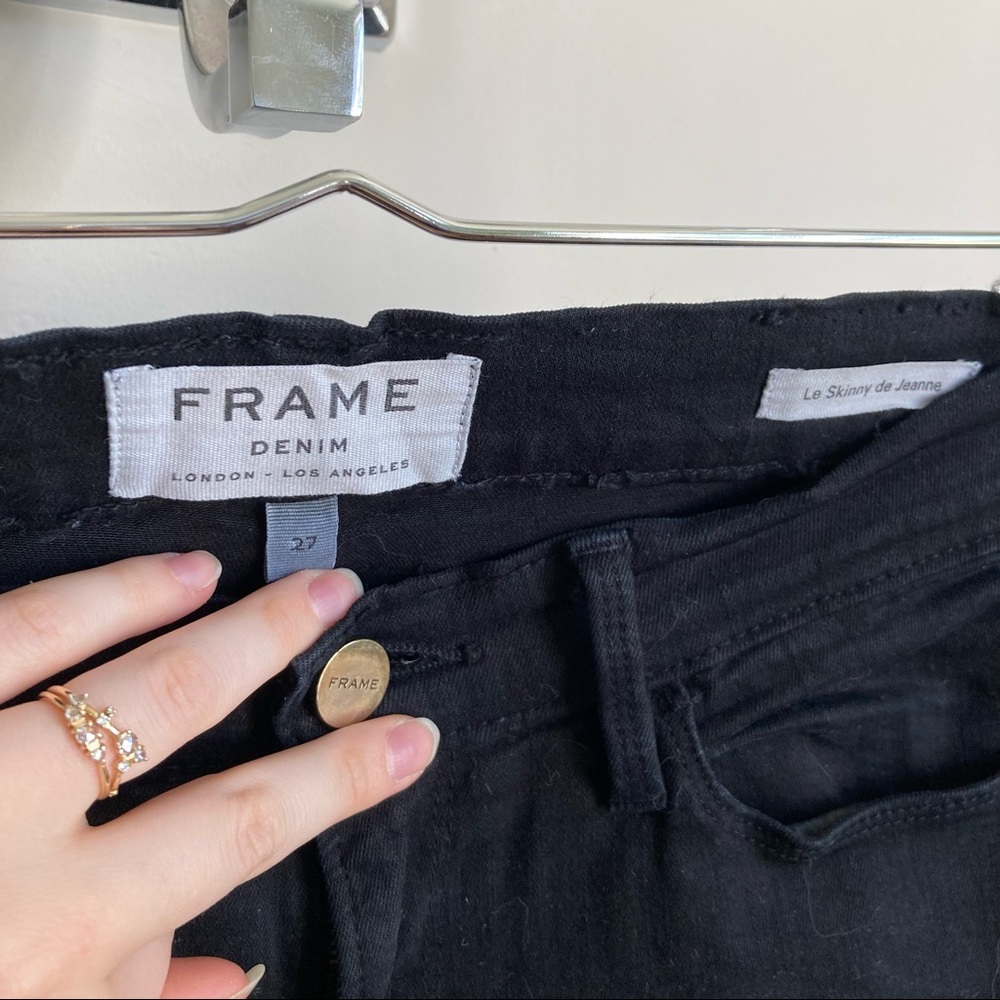 Frame black skinny jeans